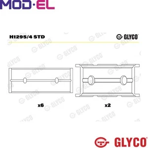 CRANKSHAFT BEARINGS H1295/4 STD FOR OPEL X10/Z10XE 1.0L A10/Z10XEP 1.0L 3cyl - Picture 1 of 11