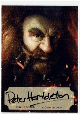 The Hobbit The Desolation of Smaug Autograph PH-P Peter Hambleton Gloin #30/75 - Image 1 of 4