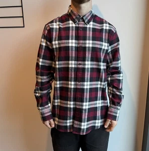 DDP Carhartt Wip lessing shirt flannel overshirt men’s plaid checked size L - Picture 1 of 11