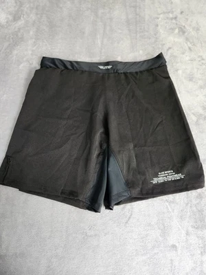 Pantalones Cortos Deportivos Elite Para Hombres Ropa de Lucha MMA Kickboxing Boxeo Jiu Jitsu Negros Grandes L Foto 1 de 4