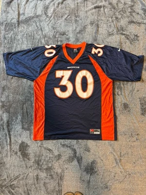 Camiseta Nike Team NFL Denver Broncos Terrell Davis #30, azul y naranja, talla 2XL Foto 1 de 4
