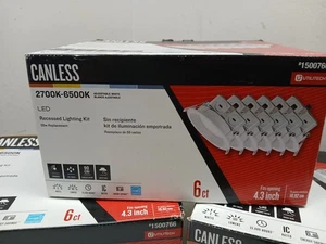 4 Boxen à 6 Utilitech Changing weiß 4" schaltbare runde LED Einbaustrahler - Bild 1 von 3