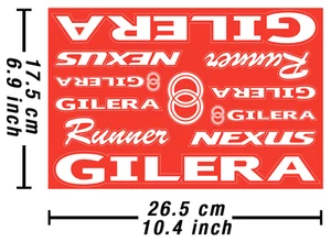 Gilera Aufkleber Aufkleber Motorrad Vinyl Autokollant Aufkleber Adesivi  - Bild 1 von 4