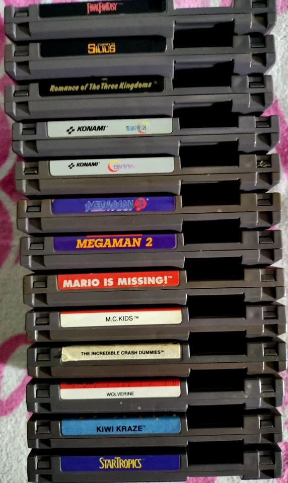 Лот товаров NES необычные 13 игр Megaman Contra Final Fantasy подлинный чек описание  - Изображение 1 из 4