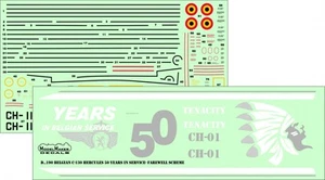 C-130 HERCULES 50TH ANNIVERSARY, BELGIAN AF MKGS #72190 1/72 MODELMAKER - Afbeelding 1 van 4