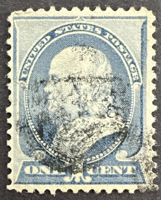 US 1887 Sc# 212 Used Stamp Franklin 1c - Image 1 of 2