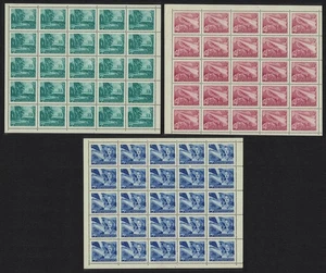 Jugoslavia Completamento Strada Belgrado-Zagabria 3 fogli completi 1950 MNH SG#634-636 - Foto 1 di 1