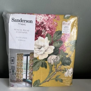 Beautiful Large Next Sanderson Sorilla Pencil Pleat Fully Lined Curtains - Picture 1 of 5