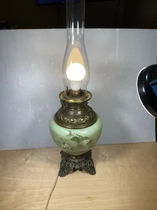 Antique The Meteor Lamp. Oil Lamp Conversion. - Picture 1 of 24