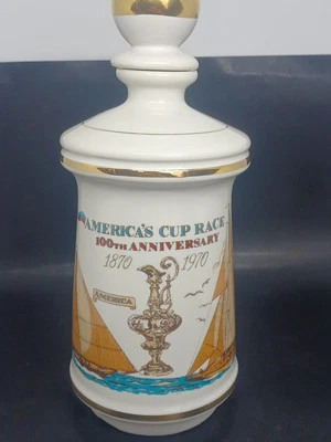Old Fitzgerald Whiskey Decanter Americas Cup Race 100th Anniversary 1970 - Image 1 of 4