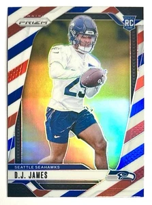 2024 Prizm DJ James RWB Prizm Refractor Rookie SP RC 322 Red White Blue Seahawks - Bild 1 von 12