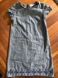 Vineyard Vines Embroidered Denim Dress Girls Size 10 - Picture 1 of 5