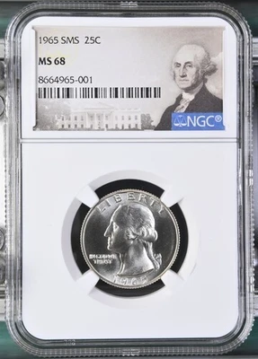 1965 SMS Washington Quarter NGC MS68 - Image 1 of 2