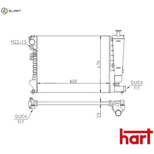 RADIATOR ENGINE COOLING 605 977 FOR PEUGEOT EXPERT/Van/Platform/Chassis 806 1.8L - Picture 1 of 11