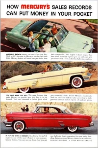 PRINT AD 1954 Mercury Sales Records Sun Valley Top Convertible & Coupe 6.75 x 10 - Picture 1 of 1