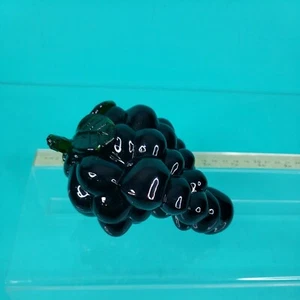 Vintage Glas Traube Cluster lila Amethyst MCM Retro Dekor Herzstück 5" Zoll - Bild 1 von 6