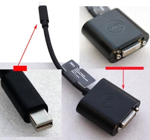 Dell 0G44DK 0XCGV4 Adapter Monitor Cable Mini Cable Dipslay Port Dp -> DVI V176 - Picture 1 of 1