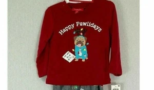 Camisa Family PJs Pijama Top Happy Pawlidays Pequeña S 6/7 solo 6 7 - Imagen 1 de 1