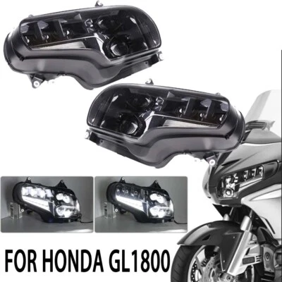 For Honda Goldwing GL1800 2001 2002-2017 LED Headlights Hi/Lo Beam Replacement - Image 1 of 4