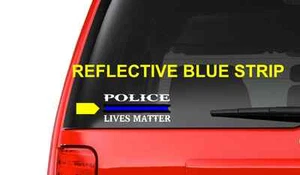 Police Lives Matter (M17) Thin Blue Line Cop Vinyl Decal Sticker Car Window - Picture 1 of 2