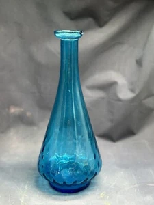 Vintage mundgeblasene Kunstglas Vase mundgeblasen kleiner Mund Tiff hellblauer Schirm Krug - Bild 1 von 7