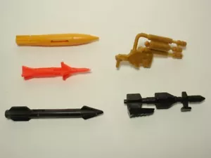 5 Vintage GI Joe Missile Zubehör: 1989 Night Force Raider Rocket, Demon Tail - Bild 1 von 9