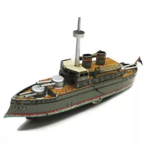 Hojalata Barco acorazado PAYA 19 cms caja cartón Reproducción juguete ANTIGUO - Imagen 1 de 3
