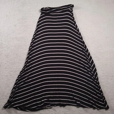 Maxi falda larga banda ancha Wet Seal negra gris para mujer talla mediana  Foto 1 de 4