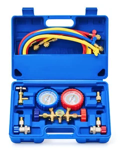 AC Manifold Gauge Set 3 Way For R134A R12 R22 R502  Refrigeration Charging OMT - Picture 1 of 7