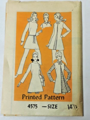 Mail-order Printed Pattern #4575 Miss Work Coat/Dress/Top/Pant SZ 14 B: 37 1970s - Image 1 of 4