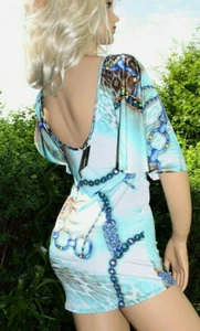 Stretch Minikleid maritim bedruckt Strandparty Sommerkleid Patrice Catanzaro - Bild 1 von 5