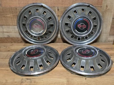 GM 1967 Chevy Impala SS Hubcaps OEM Wheel Covers Rim Emblem Set Of 4 - NO RUST - Image 1 of 4