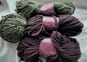 4 ELLA RAE Chunky Merino Superwash - Hailstorm Heather and Espresso Beans Lot - Picture 1 of 4