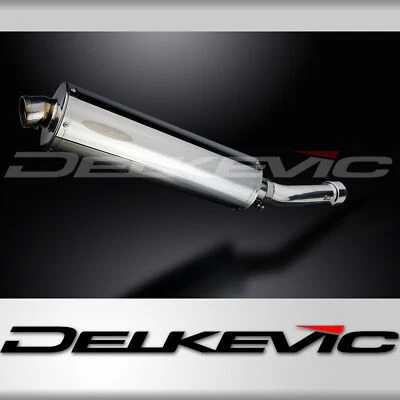 Aprilia Tuono 2003-2004 Delkevic Slip On 18" Oval Stainless Exhaust Muffler Kit - Image 1 of 4