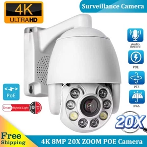 4K 8MP 350° 20X Zoom Auto Tracking Speed Dome PTZ IP Camera P2P CCTV POE 50M IR - Picture 1 of 12
