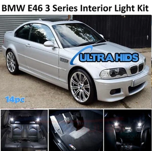 x14 BMW E46 3 SERIES SALOON COUPE LED INTERIOR UPGRADE KIT SET XENON WHITE LIGHT - Picture 1 of 2
