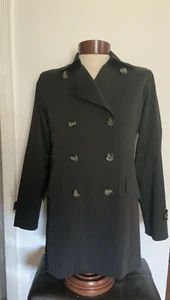 Barneys New York Mens Coat Lined Quilted Button Front Black Polyester Size  M - Picture 1 of 12