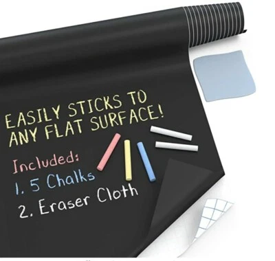 Pegatina de pared para pizarra pintura pizarra pizarra papel de contacto (6,5 pies) Foto 1 de 4