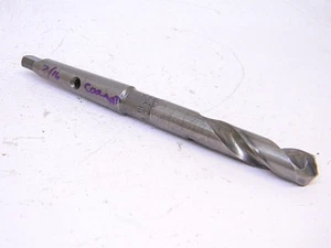 USED UNION HSS #1MT TAPER SHANK COOLANT TWIST DRILL 7/16" MT1 .4375" High Speed  - Picture 1 of 1