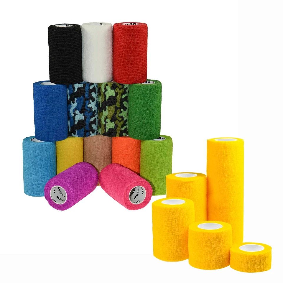 Haftbandagen 12 Stück - Fixierverband selbstklebend Bandage Größe+Farbe wählbar
