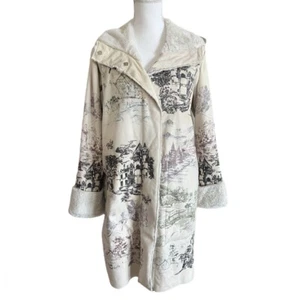 Johnny Was NWT House On The Hill Faux Suede Fur Hooded Jacket Coat S Embroidered - Picture 1 of 10