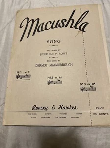 vintage piano sheet music Macushla 1937 original - Picture 1 of 4