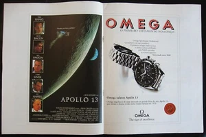 Reloj Omega Speedmaster con película Apolo 13 - 1995 anuncio impreso de revista - Imagen 1 de 1