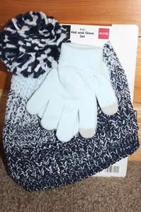 Girls Hat & Glove Set M(8) Lt Blue Knit Beanie & Gloves Member's Mark M (8) - Picture 1 of 8
