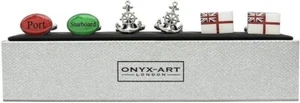 3 Pair Set - Royal Navy Cufflinks In Polished Stainless Steel British Navy Gift. - Picture 1 of 8