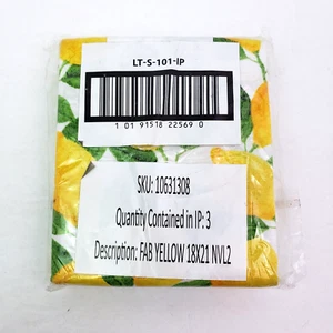 Loops & Threads Fabric Tissu 18 in x 21 in Yellow Green Leaf Lemons 3 Pack - Bild 1 von 3