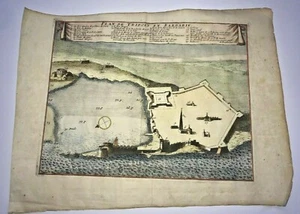 TRIPOLI LIBYA 1705 NICOLAS DE FER LARGE NICE ANTIQUE PLAN 18TH CENTURY - Picture 1 of 7