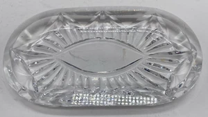 Waterford Clear Crystal Cruet Tray Cruet Dish Oval Oil Vinegar Tray ~ 6.5”X3.5” - Picture 1 of 6