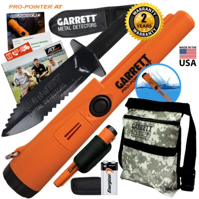 Garrett Pro Pointer AT Metal Detector Waterproof with Camo Pouch and Edge Digger