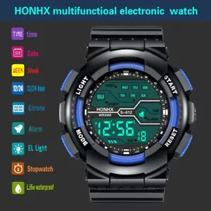 Orologio LED elettronico digitale moda uomo donna data sveglia sport outdoor - Foto 1 di 22